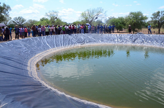 ALJIBE. Uno de los depsitos de agua construidos en Tarija.