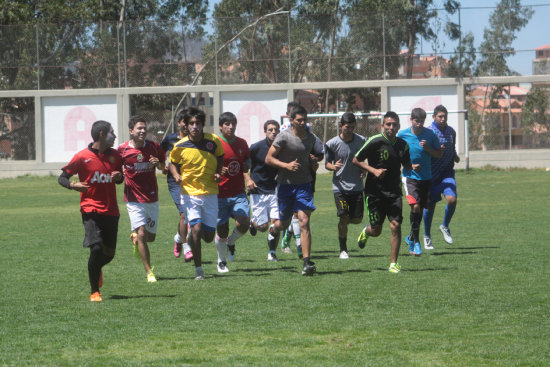 El campen chuquisaqueo en uno de sus ltimos entrenamientos.