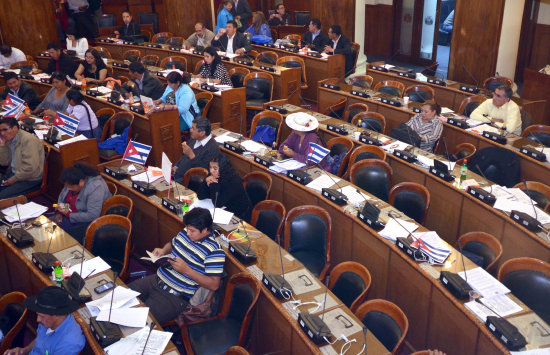 APROBACIN. El plenario de la Cmara de Diputados sesion ayer.