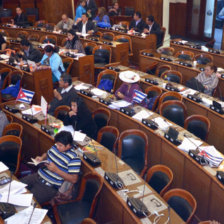 APROBACIN. El plenario de la Cmara de Diputados sesion ayer.