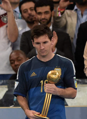 El argentino Lionel Messi fue elegido el mejor jugador del Mundial 2014.