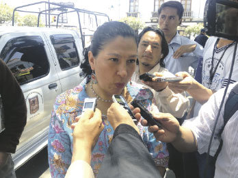 SENADORA. La autoridad electa, Patricia Gmez, ayer, en una entrevista con los periodstas.