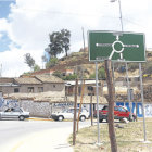 SEALIZACIN. El letrero que est al final de la calle Mauro Nez en la zona de Quirpinchaca.