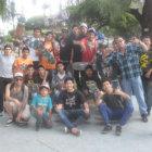 PARTICIPANTES. Encuentro de skate de Sucre en el parque Infantil Simn Bolvar.