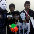 Algunos de los ganadores del Torneo Halloween de Ajedrez.