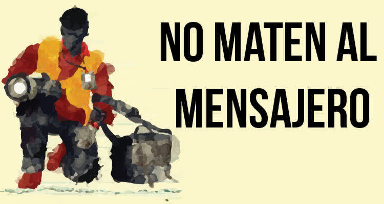 DENUNCIA. La imagen de la campaa No maten al mensajero difundida por la ONU.