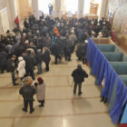 ELECCIONES. Vista de un lugar de votacin en la rebelde ciudad de Lugansk, Ucrania.