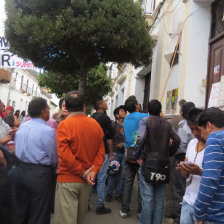 PROTESTA. Estudiantes en Contadura.