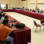 ENCUENTRO. Las autoridades del OEP en Cochabamba, en los preparativos para los comicios 2015.