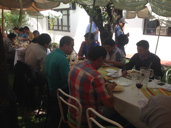 Los delegados compertieron un almuerzo ayer, en Sucre.