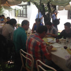 Los delegados compertieron un almuerzo ayer, en Sucre.