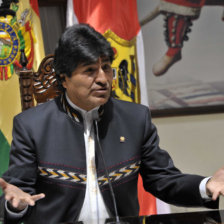 ANUNCIO. El presidente Evo Morales, ayer, en Potosí.