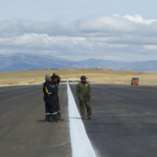 CONSTRUCCIN. El aeropuerto de Alcantar estar concluido en mayo del prximo ao.