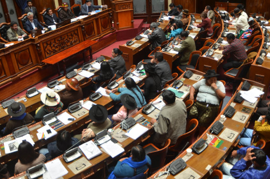 DECISIN. Una sesin de la Asamblea Legislativa Plurinacional.