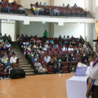 MUNICIPALISMO. Los delegados al IV Encuentro de Gobiernos Autnomos Municipales de Bolivia escuchan al presidente del TCP, Efren Choque.