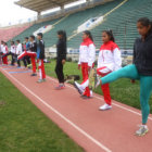 Los atletas sostuvieron ayer la primera jornada de entrenamiento.