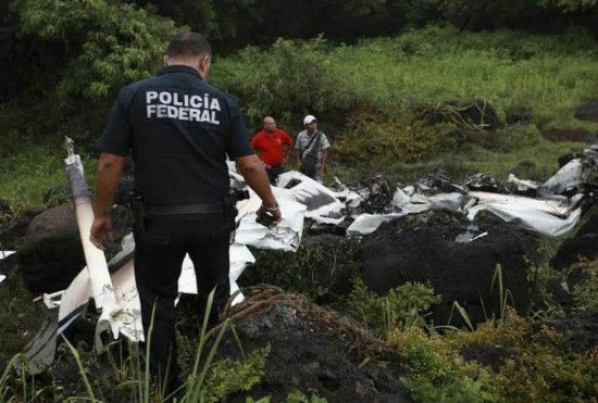 SINIESTRO. Los restos del avin accidentado en Tamaulipas.