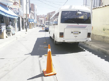 ORDEN. Los dos carrilles de la calle Pando permanecieron ayer transitables.