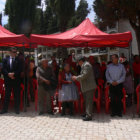 HOMENAJE. Los familiares de Gonzalo Durn y Jos Luis Cardozo en la misa del Cementerio.