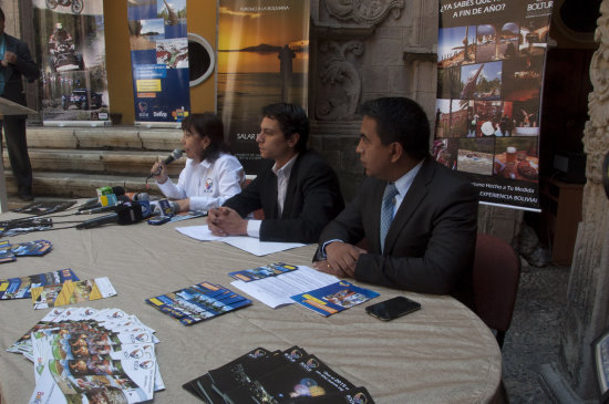 LANZAMIENTO. La presentacin de los datos tursticos por el viceministro Marko Machicao.