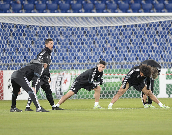 La ltima prctica del conjunto blanco del Real Madrid.