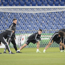 La ltima prctica del conjunto blanco del Real Madrid.