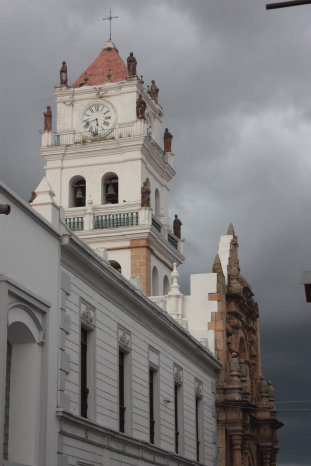 PATRIMONIO. Vista de la Catedral Metropolitana en el centro histrico de Sucre.