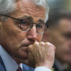 ELECCIN. El saliente Chuck Hagel.