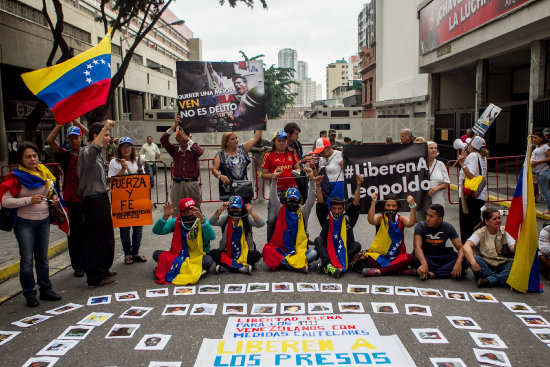 DETENCIN. Vista de una reciente vigilia por Leopoldo Lpez realizada en Caracas.