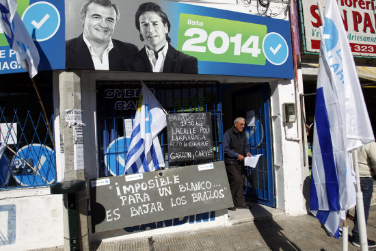 APATA. Un recinto de campaa del candidato opositor Luis Lacalle Pou.