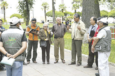 PARQUE BOLVAR. La Comisin de Revitalizacin realiz una inspeccin.