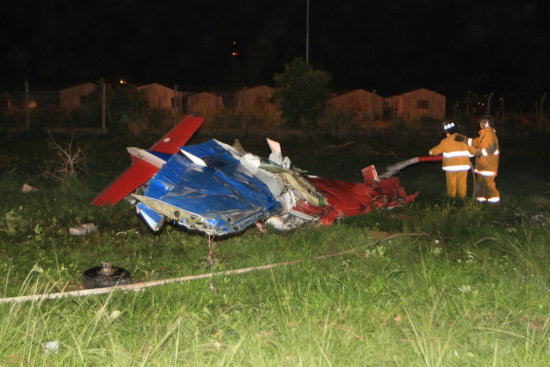 ACCIDENTE. El piloto y su alumno murieron.