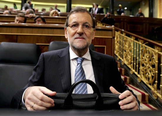 PROPUESTA. El presidente del Gobierno espaol, Mariano Rajoy, en su comparecencia, ayer, ante el Congreso.