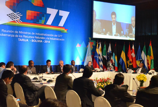 ENCUENTRO. Reunin de los ministros de industrializacin del G77 en Tarija.