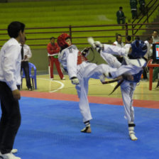 Cerca de un centenar de combates se disputaron ayer, en el Campeonato Nacional de Taekwondo.