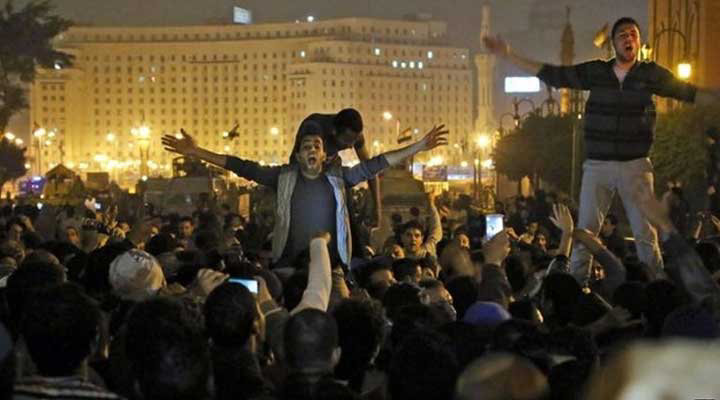 PROTESTA. La movilizacin en El Cairo.