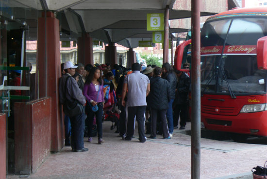 TERMINAL. La venta de pasajes no sufri incrementos pero an no hay control.