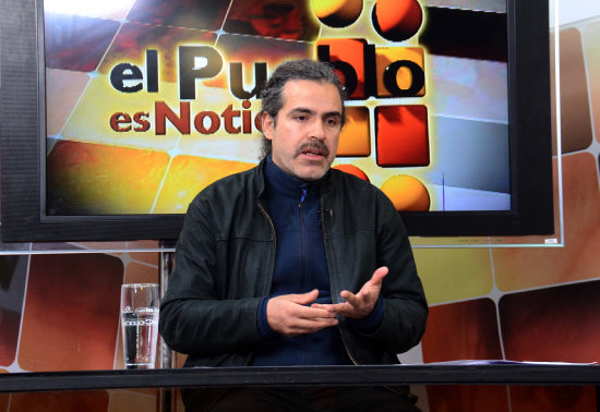 VICECANCILLER. Juan Carlos Alurralde en una entrevista con el canal estatal.