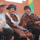 DISTANCIADOS. El Presidente y el Gobernador en un acto en Sopachuy, sin la participación de Norberto Velásquez ni Damián Condori.