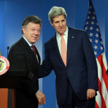 VISITA. John Kerry visit Bogot donde se entrevist con Juan Manuel Santos.