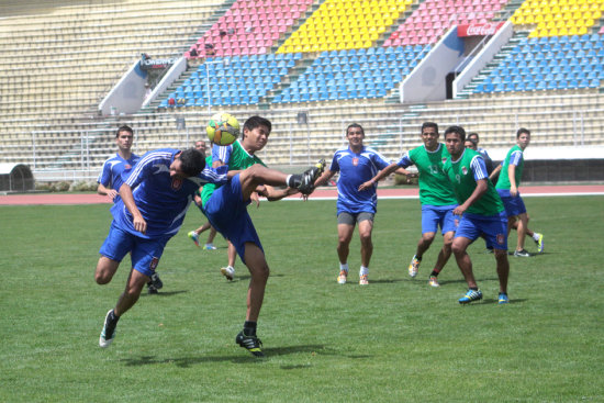 El equipo estudiantil cerr sus prcticas ayer, sbado, en el estadio Patria de la Capital.