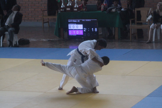 El Campeonato Nacional de Judo se llev a cabo ayer, en Sucre.