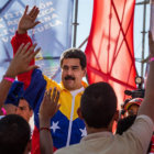 PROPUESTA. Nicols Maduro durante una marcha contra el 