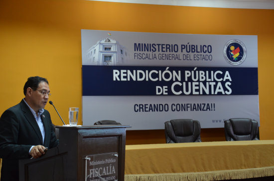 INFORME. El Fiscal General present la rendicin pblica de cuentas de la gestin 2014.