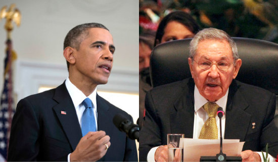 AVANCE. Los presidentes de Estados Unidos, Barack Obama, y de Cuba, Ral Castro, lanzaron ayer uno de los anuncios polticos ms importantes de los ltimos aos: La normalizacin de sus relaciones diplomticas.