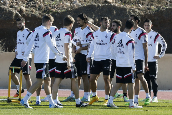 El equipo espaol toma con calma su preparacin para la final del sbado; el DT Ancelotti tiene todava algunas dudas para armar su onceno titular.