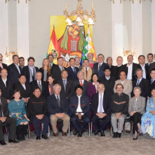 DIPLOMACIA. El presidente Evo Morales se reuni con los embajadores del pas.