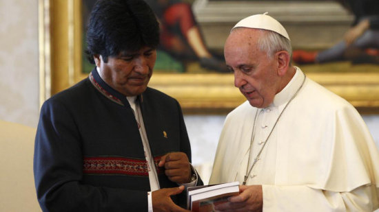 VISITA. El ltimo encuentro entre el presidente Evo Morales y el papa Francisco.