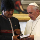 VISITA. El ltimo encuentro entre el presidente Evo Morales y el papa Francisco.