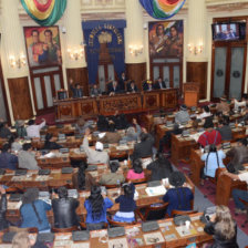 Pleno. La Asamblea Legislativa Plurinacional en su ltima sesin del ao, ayer, en la ciudad de La Paz.